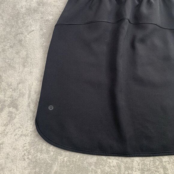 Lululemon On The Fly Skirt Womens Size 4 Black Drawstring Pockets Athleisure - Picture 6 of 6
